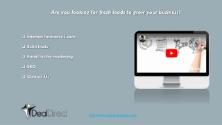 Are you looking for fresh leads to grow your business