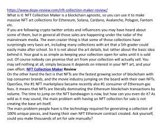 NFT Collection Maker Review