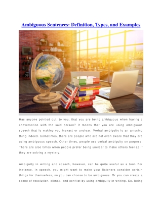 Ambiguous Sentences Definition, Types, and Examples
