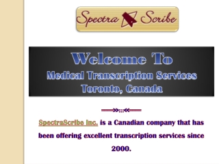 Transcription Services In Toronto, Ontario And Canada