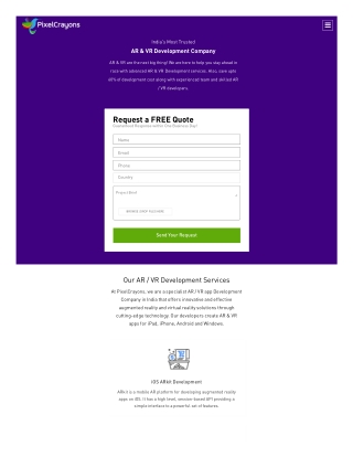 PixelCrayons: India's Most Trusted AR App Development Company