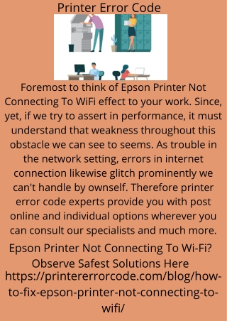Epson Printer Not Connecting To Wi-Fi Observe Safest Solutions Here