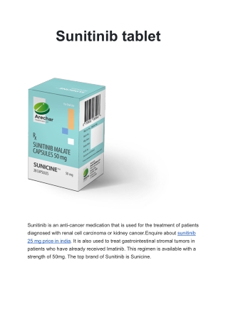 Sunitinib tablet