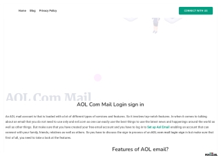 AOL Com Mail Login sign in