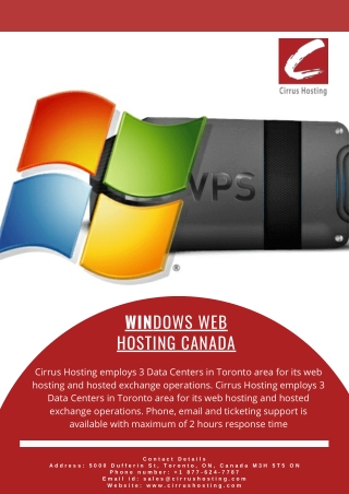 Windows Web Hosting Canada