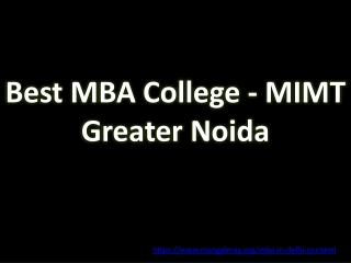Best MBA College in Noida