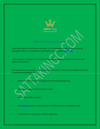 How does Satta King help players