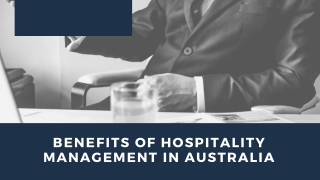 Benefits of Hospitality Management in Australia