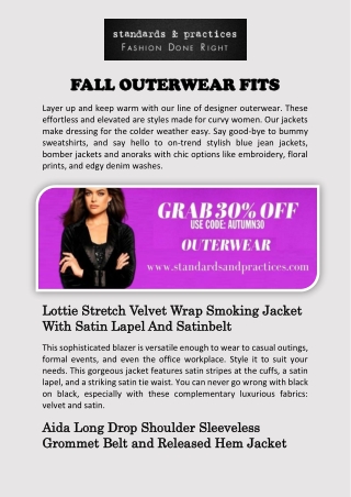FALL OUTERWEAR FITS - Standards & Practices
