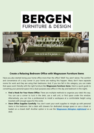 Magnussen Furniture - Bergen Furniture & Design