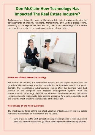 Don McClain-How Technology Has Impacted The Real Estate Industry-converted