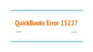 QuickBooks Error 15227