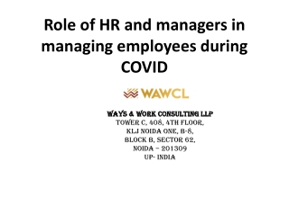 Role of HR and managers in managing employees