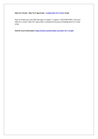 Uber for X Script - Uber for X App Script - Leading Uber for X Clone Script