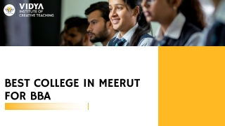 best college in meerut for bba | BCA College in Meerut