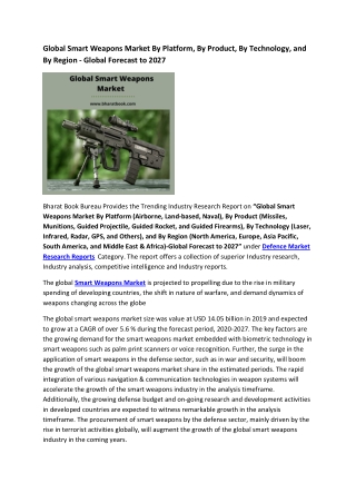 Global Smart Weapons Market Research Report 2020-2027