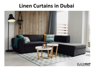 White Linen Curtains in Dubai