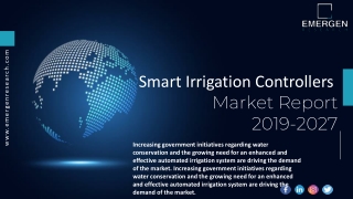 2021 Trends: Smart Irrigation Controllers Market Accurate Insights|