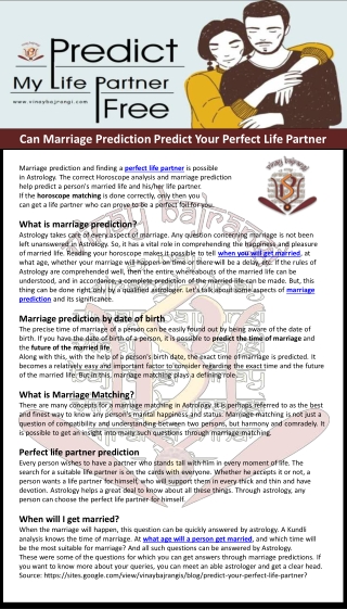 Predict My Life Partner Free by date of birth
