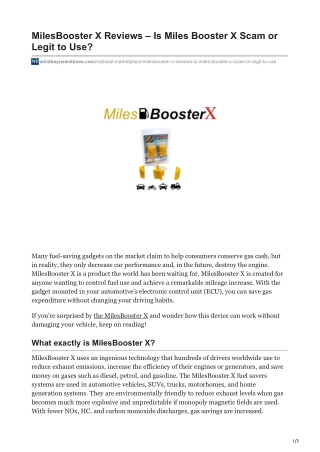 MilesBooster X Reviews