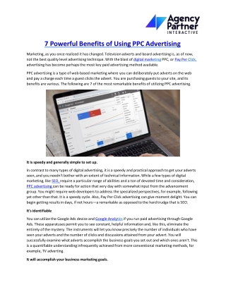 7 Powerful Benefits of Using PPC Advertising