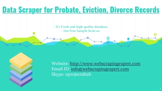 Data Scraper for Probate, Eviction, Divorce Records