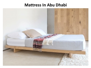 Mattress In Abu Dhabi