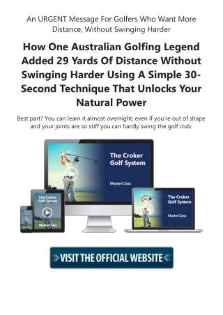 The Croker Golf System Masterclass Review
