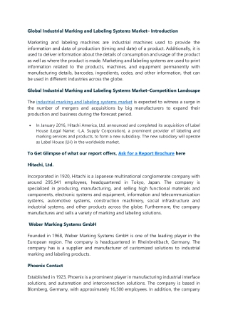 Industrial Marking and Labeling Systems Market