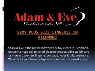 Sexy Plus Size Lingerie in Richmond