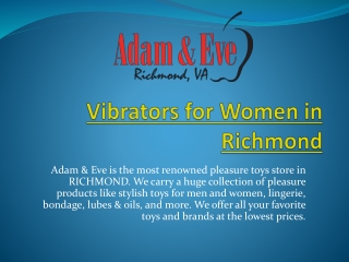 Vibrators for Women in Richmond