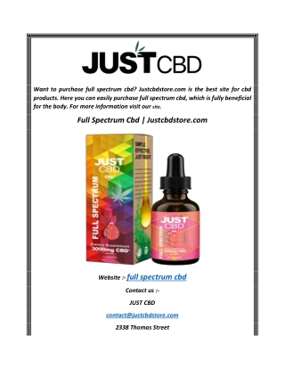 Full Spectrum Cbd  Justcbdstore.com