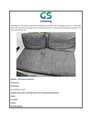 Churchtown Upholstery  Gscleaning.ie