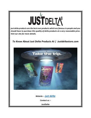To Know About Just Delta Products At   Justdeltastore.com