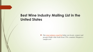 Wine Industry Mailing List