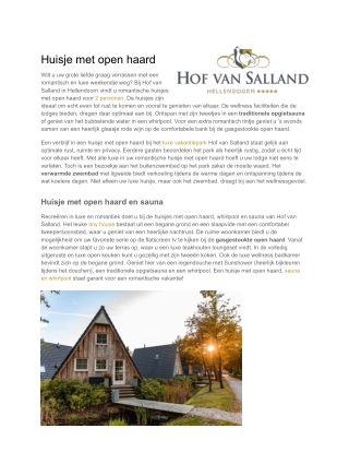 Hof van Salland - Huisje met open haard