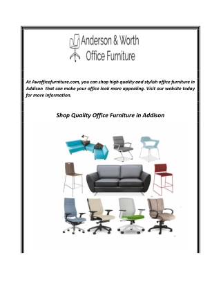 Shop Quality Office Furniture in Addison