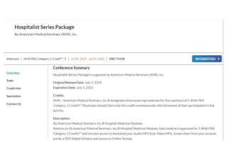 Hospitalist Series Package by American Medical Seminars (AMS), Inc.