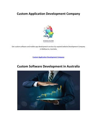 Custom Application Development Company