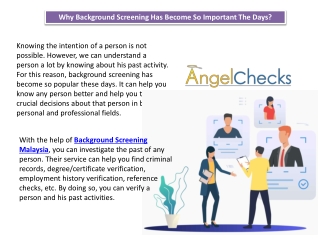 Why Background Screening Has Become So Important The Days