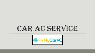 Car AC Service