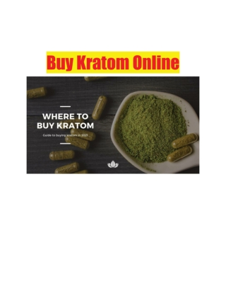 Buy Kratom Online