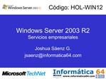 Windows Server 2003 R2 Servicios empresariales