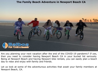 The Family Beach Adventure in Newport Beach CA