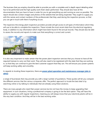 7 Answers to the Most Frequently Asked Questions About power plant inspection se
