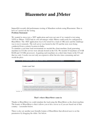 Blazemeter and JMeter