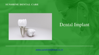 Dental Implant - Best Dental Implant Treatment Clinic In Whitefield-Sunshindental