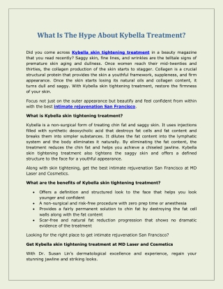 What Is The Hype About Kybella Treatment
