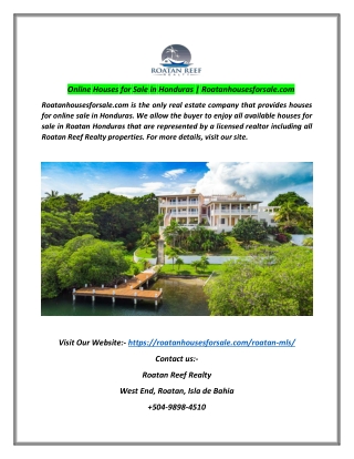 Online Houses for Sale in Honduras | Roatanhousesforsale.com