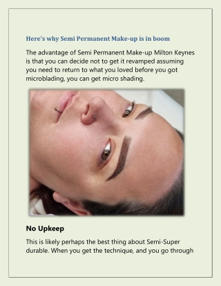 Find the Semi Permanent Make-up in Milton Keynes